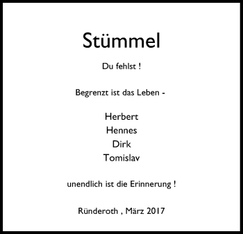 Anzeige von Klaus Dieter Stenzel von Kölner Stadt-Anzeiger / Kölnische Rundschau / Express