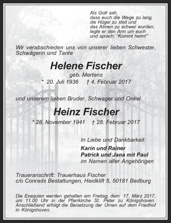Anzeige von Helene Fischer von  Werbepost 