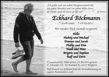 Anzeige von Eckhard Böckmann von Kölner Stadt-Anzeiger / Kölnische Rundschau / Express
