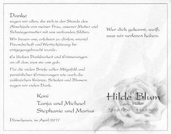Anzeige von Hilde Blum von  Blickpunkt Euskirchen 