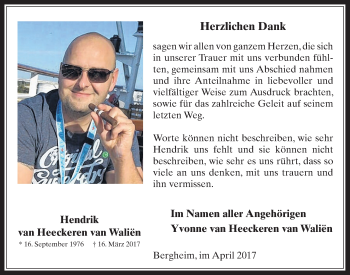 Anzeige von Hendrik van Heeckeren van Waliën von  Werbepost 