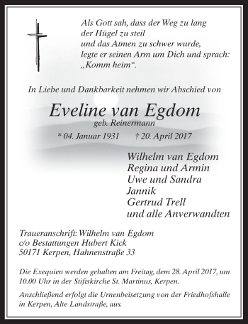 Anzeige von Eveline  van Egdom von  Werbepost 