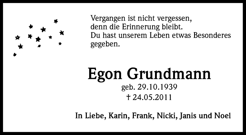  Traueranzeige für Egon Grundmann vom 18.07.2023 aus Kölner Stadt-Anzeiger / Kölnische Rundschau / Express