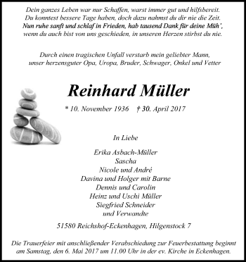 Anzeige von Reinhard Müller von Kölner Stadt-Anzeiger / Kölnische Rundschau / Express