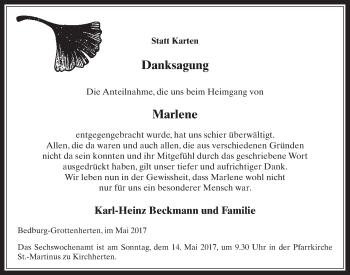 Anzeige von Marlene  von  Werbepost 