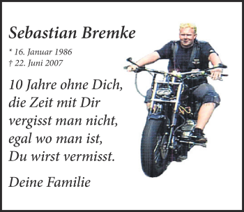 Anzeige von Sebastian Bremke von  Blickpunkt Euskirchen 