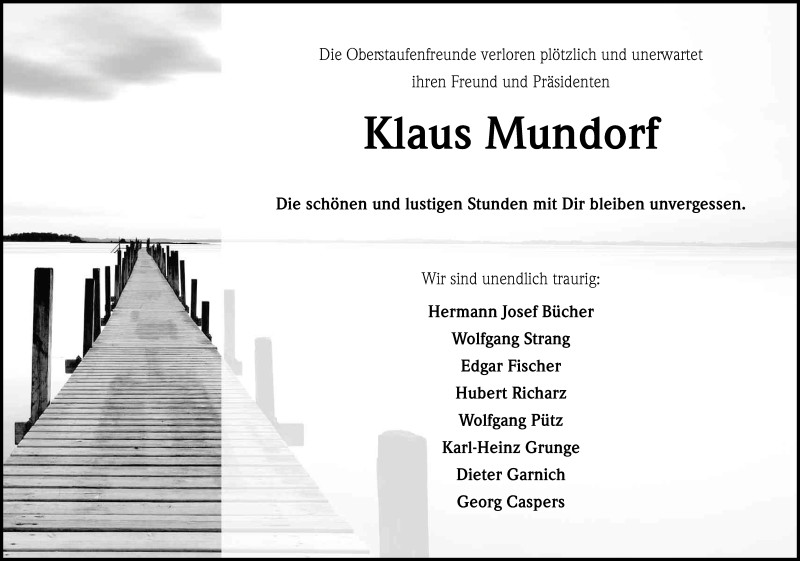  Traueranzeige für Klaus Walter Mundorf vom 20.06.2017 aus Kölner Stadt-Anzeiger / Kölnische Rundschau / Express
