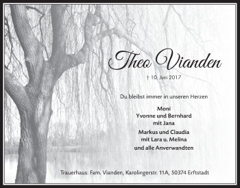 Anzeige von Theo Vianden von  Werbepost 