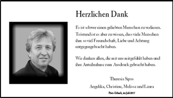 Anzeige von Danksagung  von  Kölner Wochenspiegel 