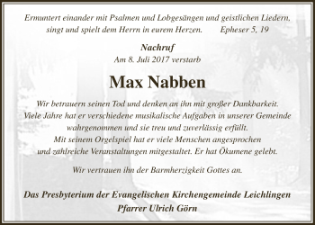 Anzeige von Max Nabben von  Lokale Informationen 