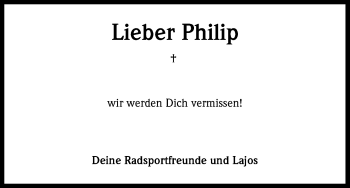Anzeige von Philip Klein von Kölner Stadt-Anzeiger / Kölnische Rundschau / Express
