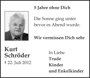 Anzeige von Kurt Schröder von  Blickpunkt Euskirchen 