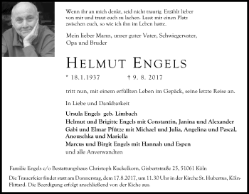 Anzeige von Helmut Engels von Kölner Stadt-Anzeiger / Kölnische Rundschau / Express