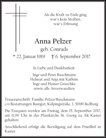Anzeige von Anna Pelzer von  Werbepost 