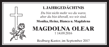 Anzeige von Magdalena  Olear von  Werbepost 