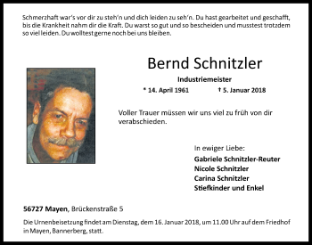 Anzeige von Bernd Schnitzler von  Blickpunkt Euskirchen 