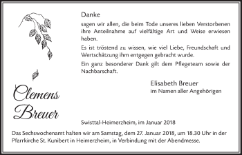 Anzeige von Clemens Breuer von  Schaufenster/Blickpunkt 