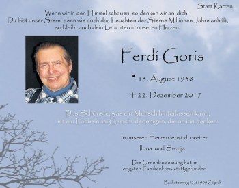 Anzeige von Ferdi Goris von  Blickpunkt Euskirchen 