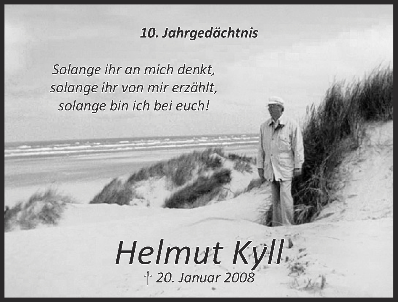  Traueranzeige für Helmut Kyll vom 20.01.2018 aus  Blickpunkt Euskirchen 