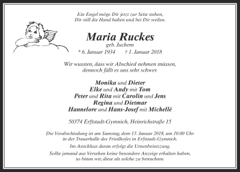 Anzeige von Maria Ruckes von  Werbepost 