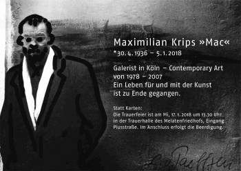 Anzeige von Maximilian Krips von Kölner Stadt-Anzeiger / Kölnische Rundschau / Express