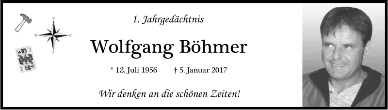  Traueranzeige für Wolfgang Böhmer vom 06.01.2018 aus Kölner Stadt-Anzeiger / Kölnische Rundschau / Express