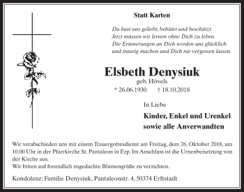 Anzeige von Elsbeth Denysiuk von  Werbepost 
