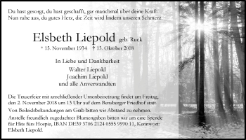 Anzeige von Joachim Liepold von  Bergisches Handelsblatt 