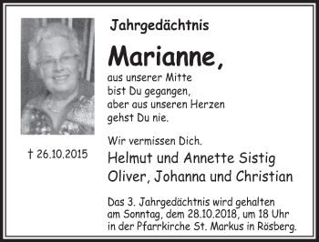 Anzeige von Marianne  von  Schlossbote/Werbekurier 