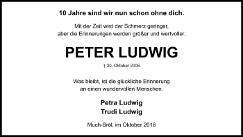 Anzeige von peter Ludwig von Kölner Stadt-Anzeiger / Kölnische Rundschau / Express