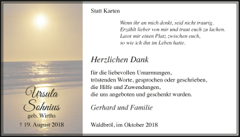 Anzeige von ursula Schnius von  Lokalanzeiger 