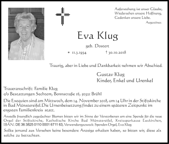 Anzeige von Eva Mus von Kölner Stadt-Anzeiger / Kölnische Rundschau / Express