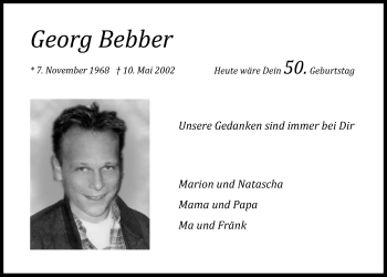 Anzeige von Georg Bebber von  Lokale Informationen 