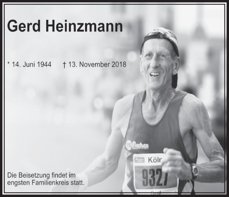  Traueranzeige für Gerd Heinzmann vom 17.11.2018 aus  Sonntags-Post 