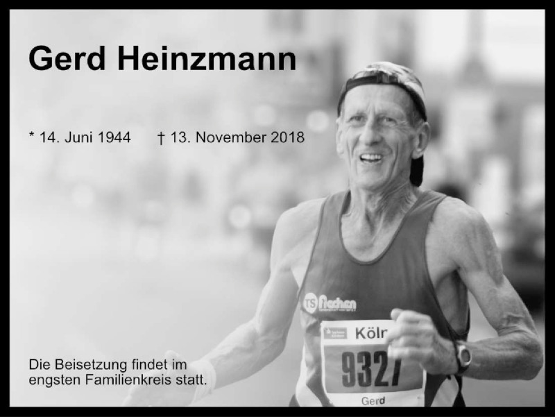  Traueranzeige für Gerd Heinzmann vom 17.11.2018 aus Kölner Stadt-Anzeiger / Kölnische Rundschau / Express