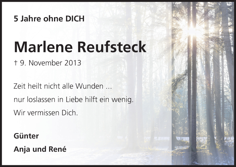  Traueranzeige für Marlene Reufsteck vom 18.07.2023 aus Kölner Stadt-Anzeiger / Kölnische Rundschau / Express