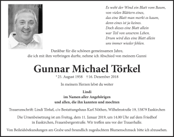 Anzeige von Gunnar Michael Törkel von  Blickpunkt Euskirchen 