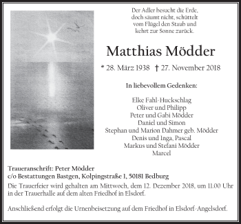 Anzeige von Matthias Mödder von  Werbepost 