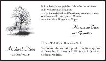Anzeige von Michael Otten von  Sonntags-Post 