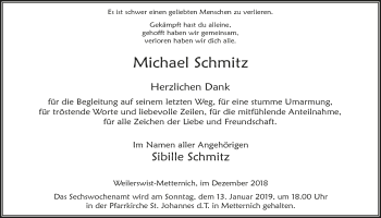 Anzeige von Michael Schmitz von  Schlossbote/Werbekurier 