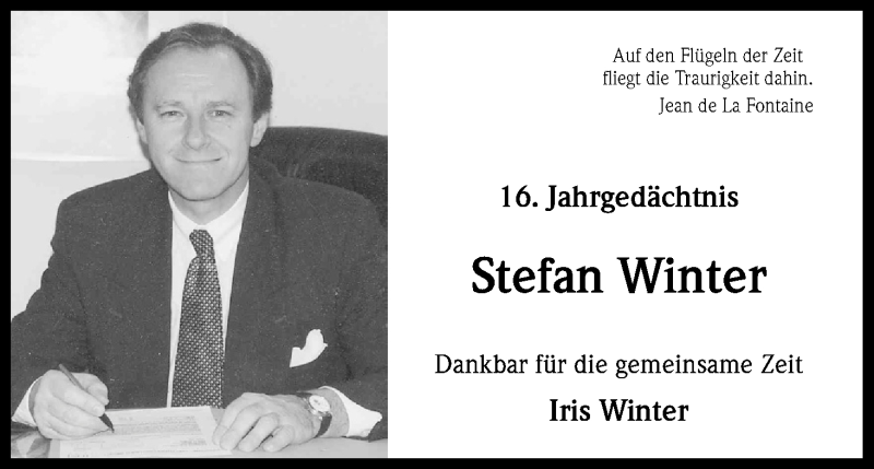  Traueranzeige für Stefan Winter vom 08.12.2018 aus Kölner Stadt-Anzeiger / Kölnische Rundschau / Express