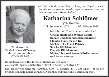 Anzeige von Katharina Schlömer von  Werbepost 