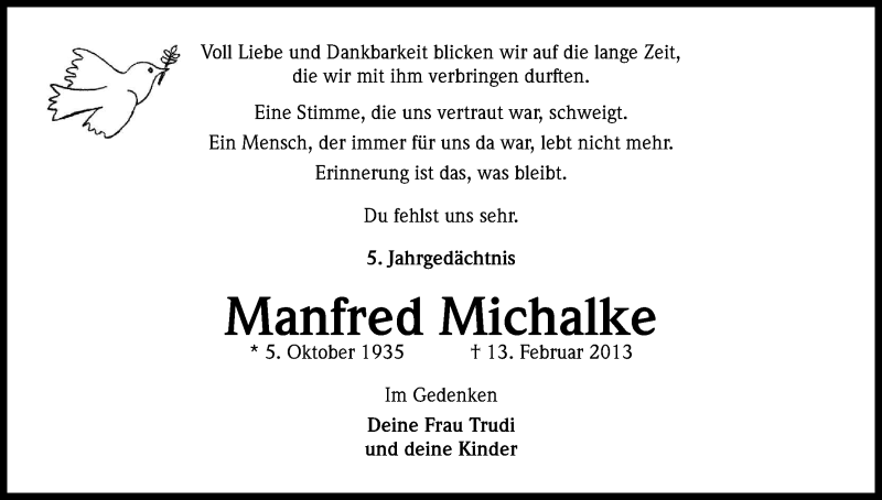  Traueranzeige für Manfred Michalke vom 18.07.2023 aus Kölner Stadt-Anzeiger / Kölnische Rundschau / Express