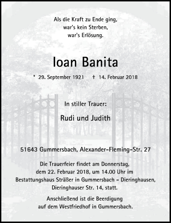Anzeige von loan Banita von  Anzeigen Echo 