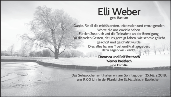 Anzeige von Elli Weber von  Blickpunkt Euskirchen 