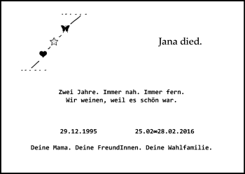 Anzeige von Jana Geuß von Kölner Stadt-Anzeiger / Kölnische Rundschau / Express