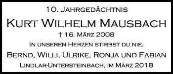Anzeige von Kurt Wilhelm von Kölner Stadt-Anzeiger / Kölnische Rundschau / Express