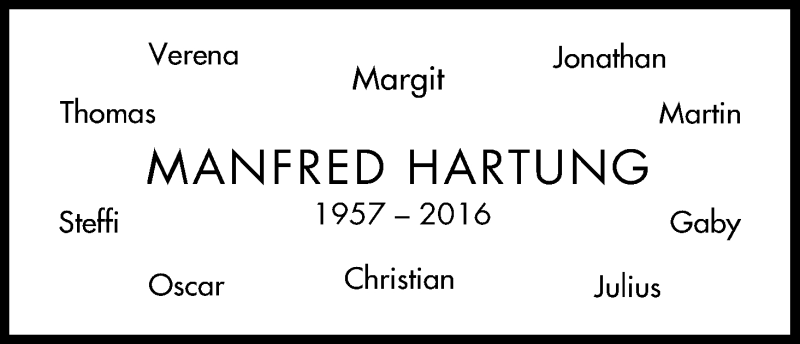  Traueranzeige für Manfred Hartung vom 17.03.2018 aus Kölner Stadt-Anzeiger / Kölnische Rundschau / Express