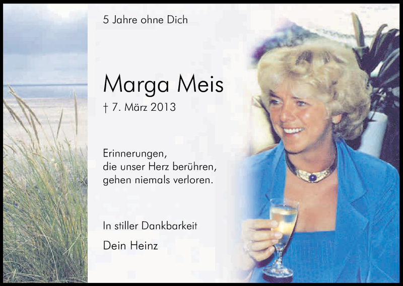  Traueranzeige für Marga Meis vom 07.03.2018 aus Kölner Stadt-Anzeiger / Kölnische Rundschau / Express