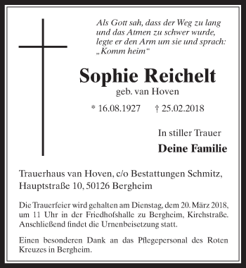 Anzeige von Sophie Reichelt von  Werbepost 